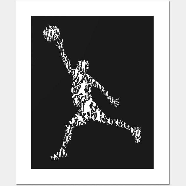 Basketball Player Silhouette Gift print Wall Art by theodoros20